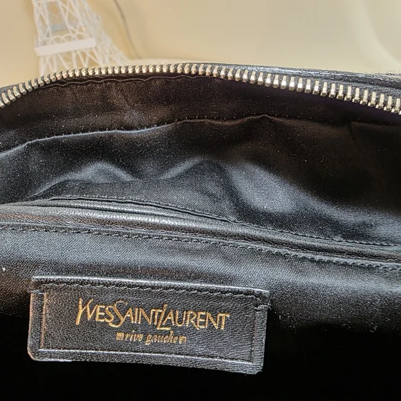 YSL Rive Gauche Embossed Suede Muse Bag. With COA. VGUC - Picture 8 of 14